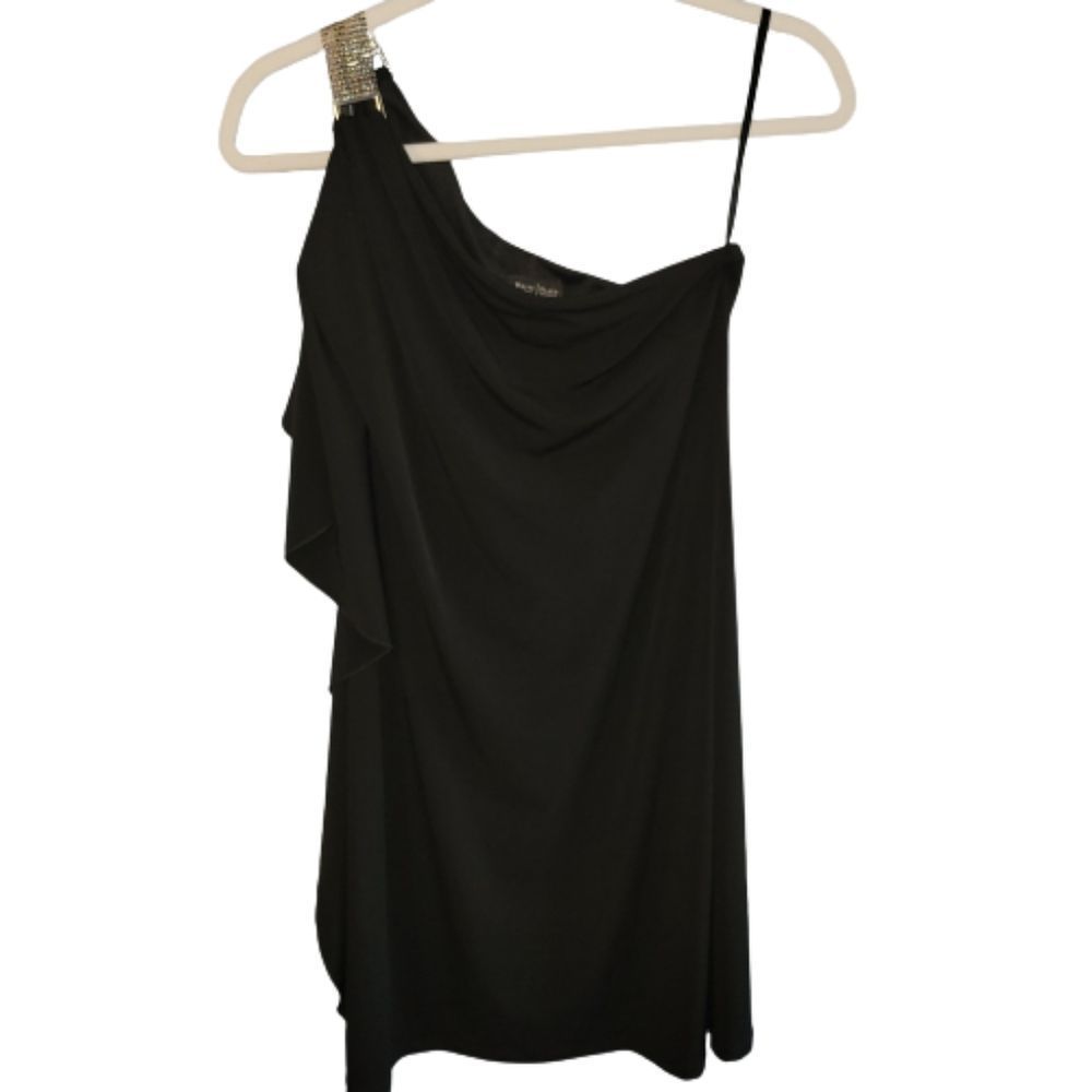 White House Black Market one shoulder little black dress